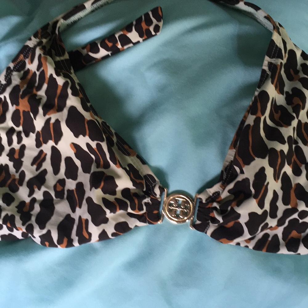 Tory Burch Leopard swim top medium